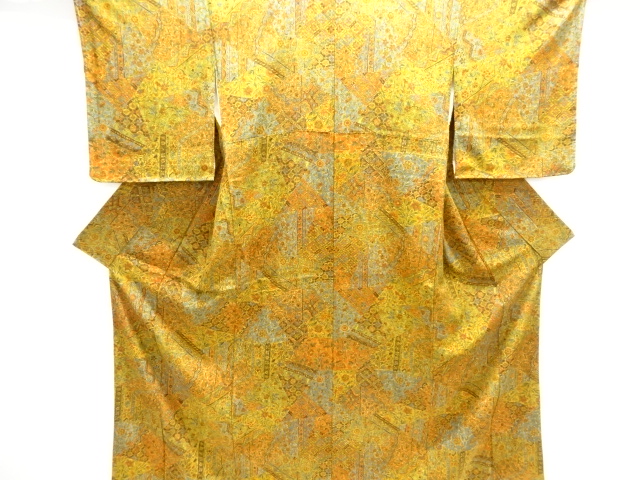 JAPANESE KIMONO / KOMON / UNUSED / FLORAL SARASA